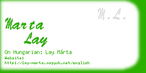 marta lay business card